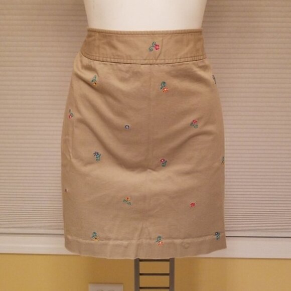 Rafaella khaki/floral skirt (10) NWOT - Picture 1 of 3